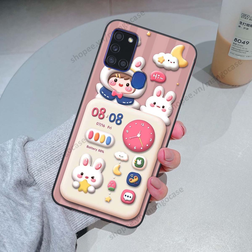 Ốp lưng Samsung A21s hình gấu, thỏ, đồng hồ cute dễ thương