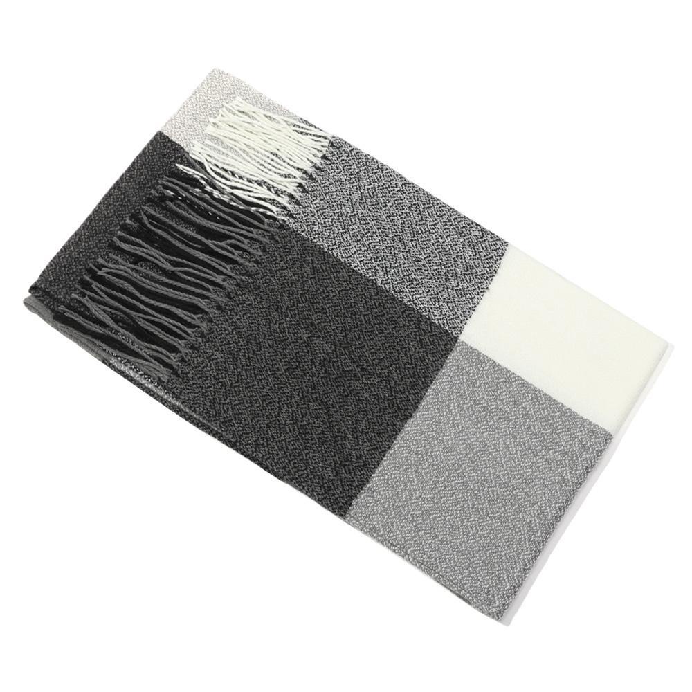 Khăn Choàng Cổ Cashmere Họa Tiết Kẻ Sọc Rộng 1 Ấm Áp Cho Nữ