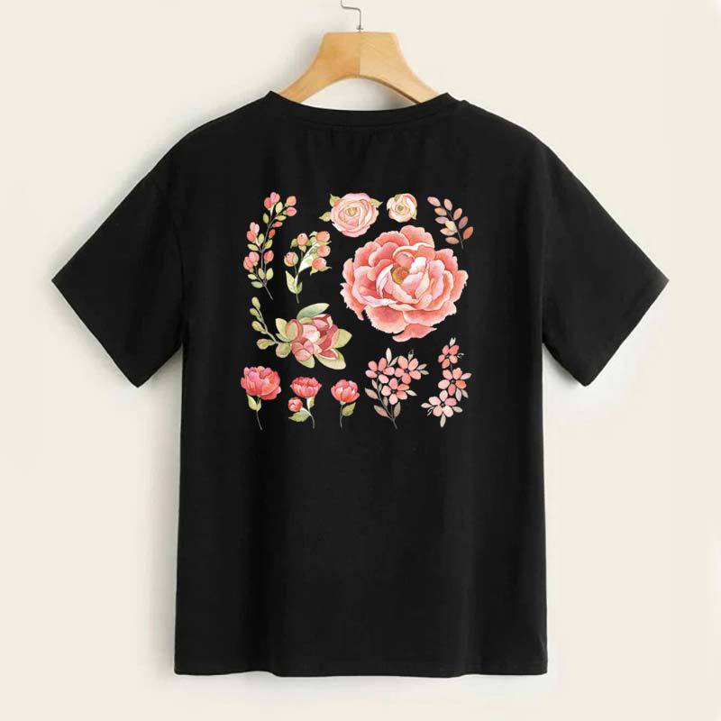 Miếng Dán Trang Trí Áo Thun In Hình Hoa Trái Tim Thời Trang Mới 2020