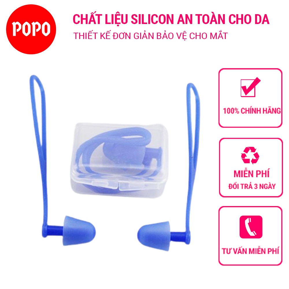 Bộ 2 nút bịt tai EP2 dây quai đeo chống tuột chống nước,  tạo cảm giác thoải mái khi đeo và ngăn nước tràn vào tai POPO