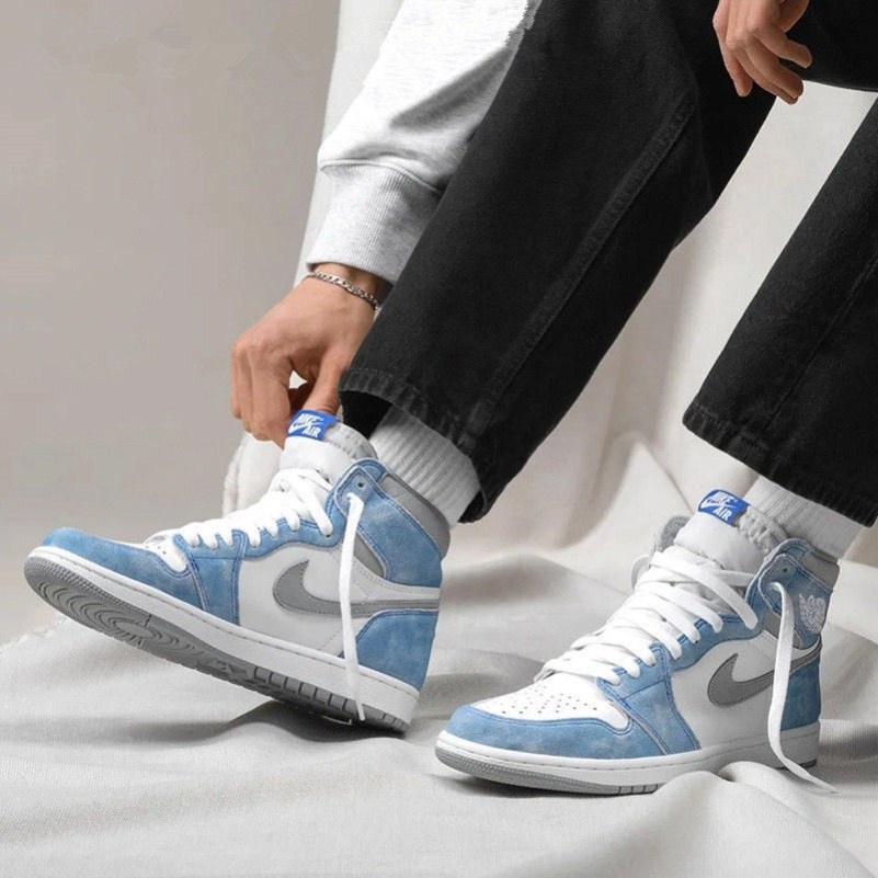 Giày Sneaker Hyper Royal Cao Cổ - Giầy Thể Thao Nam Nữ JD Hyper Royal Xanh Nỉ