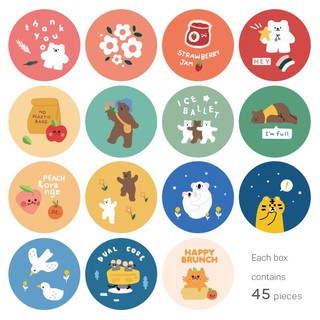 Set 45 Miếng Dán Trang Trí Đa Năng Kiểu Hàn
