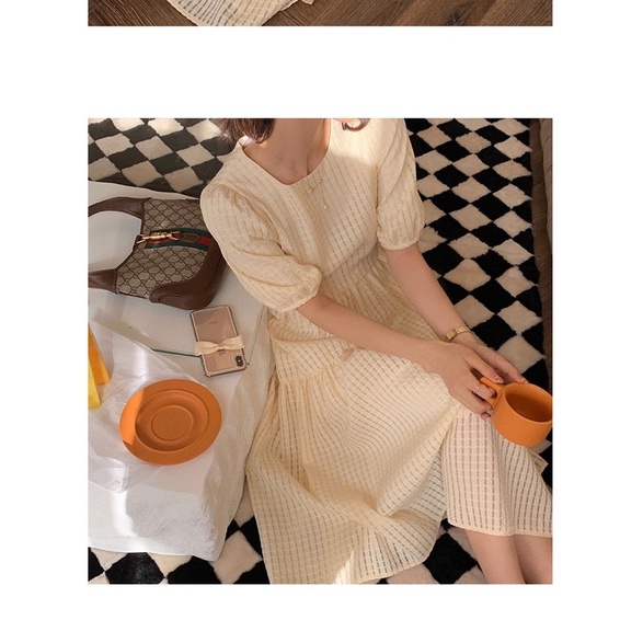 Váy baby doll trắng kem dáng dài bigsize ulzzang order