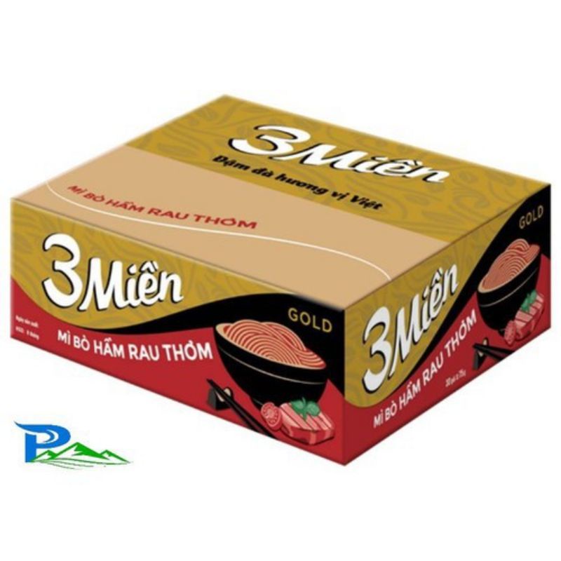 Thùng Mì Tôm 3 Miền 30 Gói