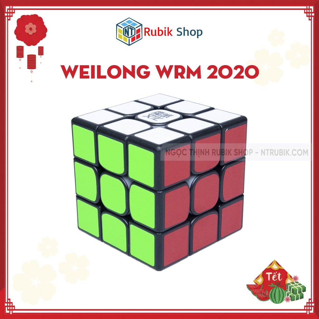 [Siêu Phẩm] Rubik 3x3 MoYu Weilong WRM 2019/2020 Stickerless/ Đen (Có nam châm)