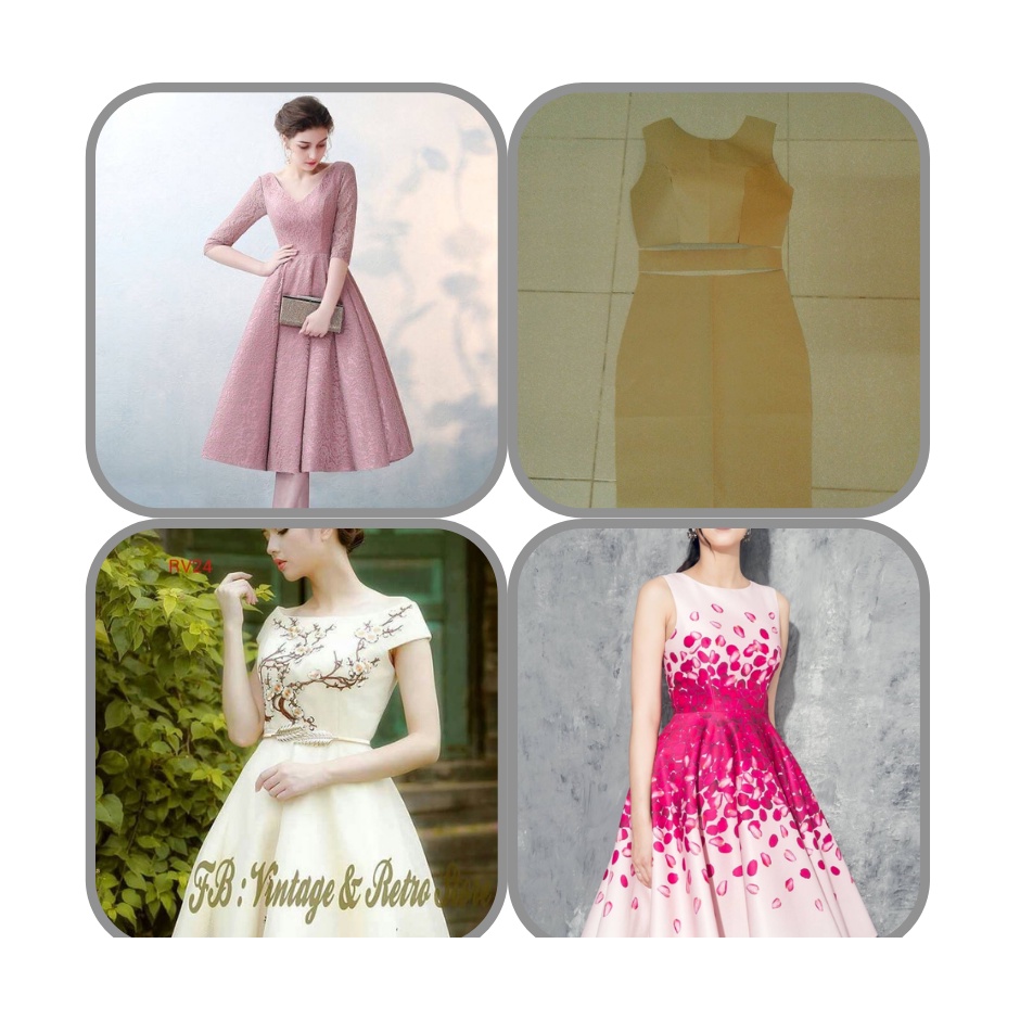 RẬP GIẤY LẮP GHÉP 30 MẪU ĐẦM CẢ XÒE VÀ ÔM BODY