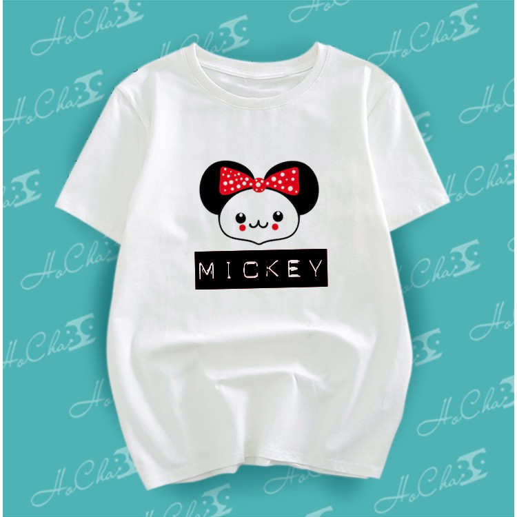 [ FREE SHIP ] Bộ áO thun Unisex Chuột MICKEY Siêu Dễ Thương - Duy Nhất Hôm Nay | Vải Dày - Dây cổ chuẩn hàng xuất khẩu