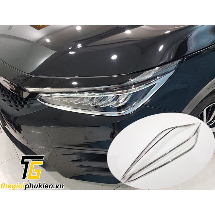 Ốp viền đèn pha, hậu xe Honda City 2017-2020, 2021 mạ crom cao cấp