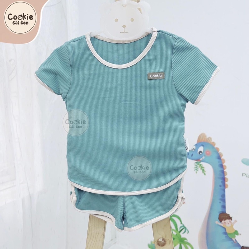 COOKIE Bộ sporty cộc tay vạt bầu Cookie