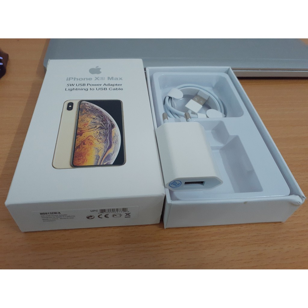 Bộ Sạc IPhone XS Max Nguyên Hộp Ảnh Thật