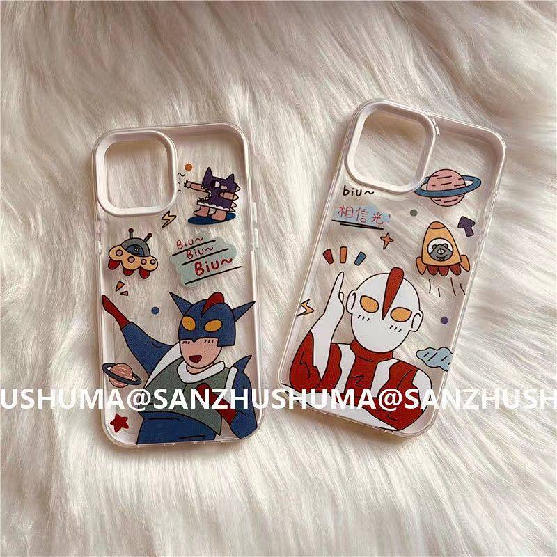 Ultraman Iphone13 Phone Case 12pro Set 14 Apple 11 Silicone Xsmax Transparent X/XR Female 78Plus OaDp