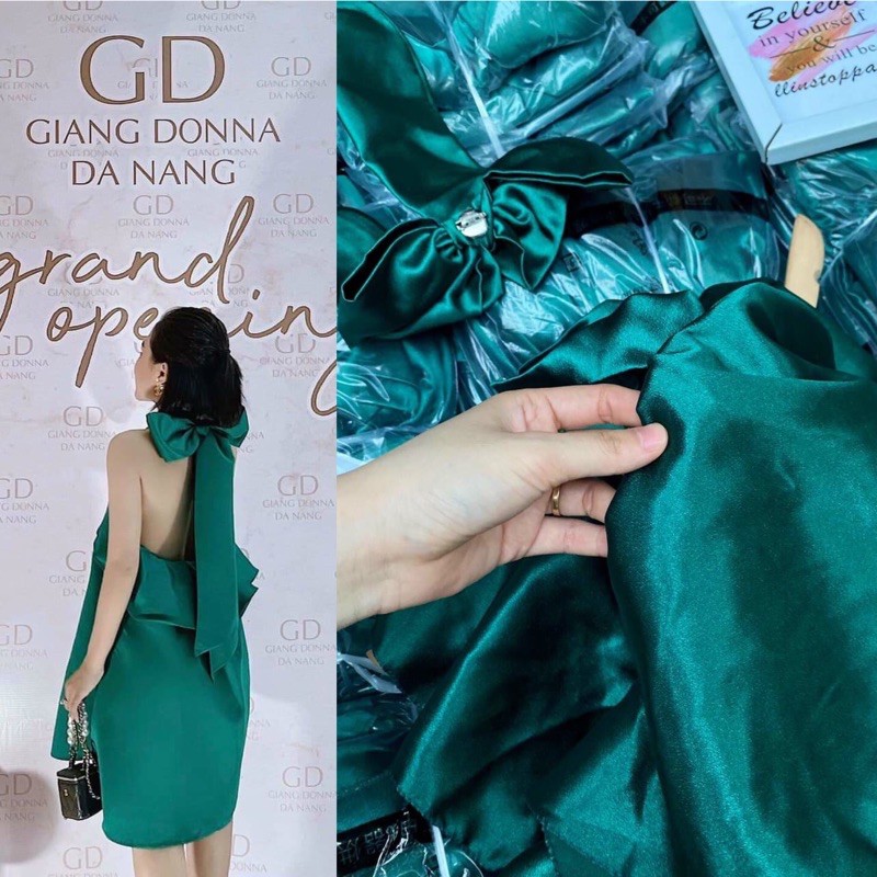 Đầm Yếm Xanh Nơ Cổ Chất Tacta, Đầm Nữ Cổ Yếm Nơ Xanh Ảnh Thật | BigBuy360 - bigbuy360.vn