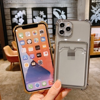 Ốp Điện Thoại Trong Suốt Màu Sắc Có Kẹp Cho IPhone 13 12 11 Pro Max X XS Max 7 8 Plus