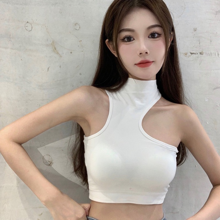 [HOT]  Áo không tay màu trơn đơn giản thời trang Hàn Quốc cho nữ