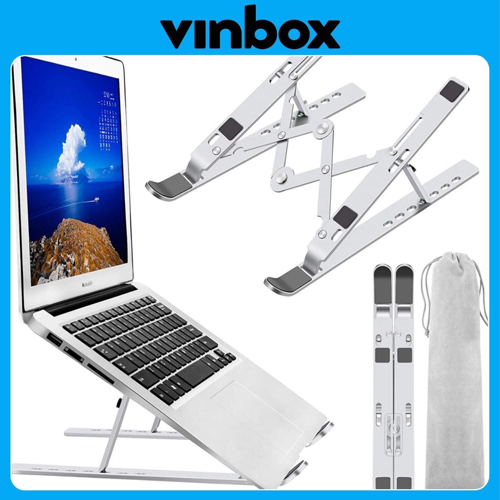 Giá Đỡ Laptop N3 Máy Tính Xách Tay Hợp Kim Nhôm Sang Trọng Có Thể Gấp Gọn, Điều Chỉnh Chiều Cao Laptop stand