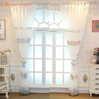 Rèm cửa thêu hình hoa phong cách Châu Âu
