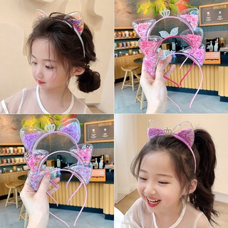 Bờm Tóc Hàn Quốc Tai Mèo Đính Kim Tuyến Xinh Lung Linh Cho Bé HOT TREND PKTL0056