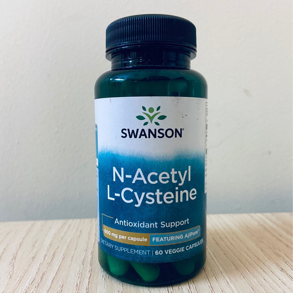 Vitamin| Bổ Gan Bổ Não Chống lão hóa làm đẹp da [600mg] | SWANSON N-ACETYL L-CYSTEINE - Chính Hãng