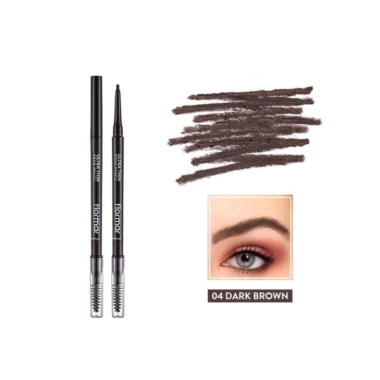 Chì kẻ lông mày Flormar Ultra Thin Brow Pencil chống thấm nước 0.14g