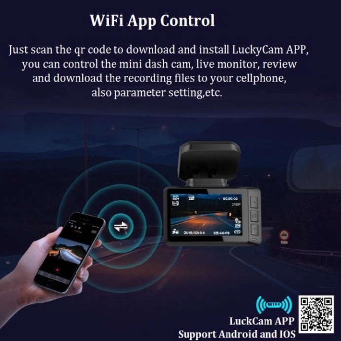 Sản Phẩm Camera hành trình ô tô cao cấp thương hiệu Phisung G3: 4K, Wifi, GPS, 2.45 inch | BigBuy360 - bigbuy360.vn