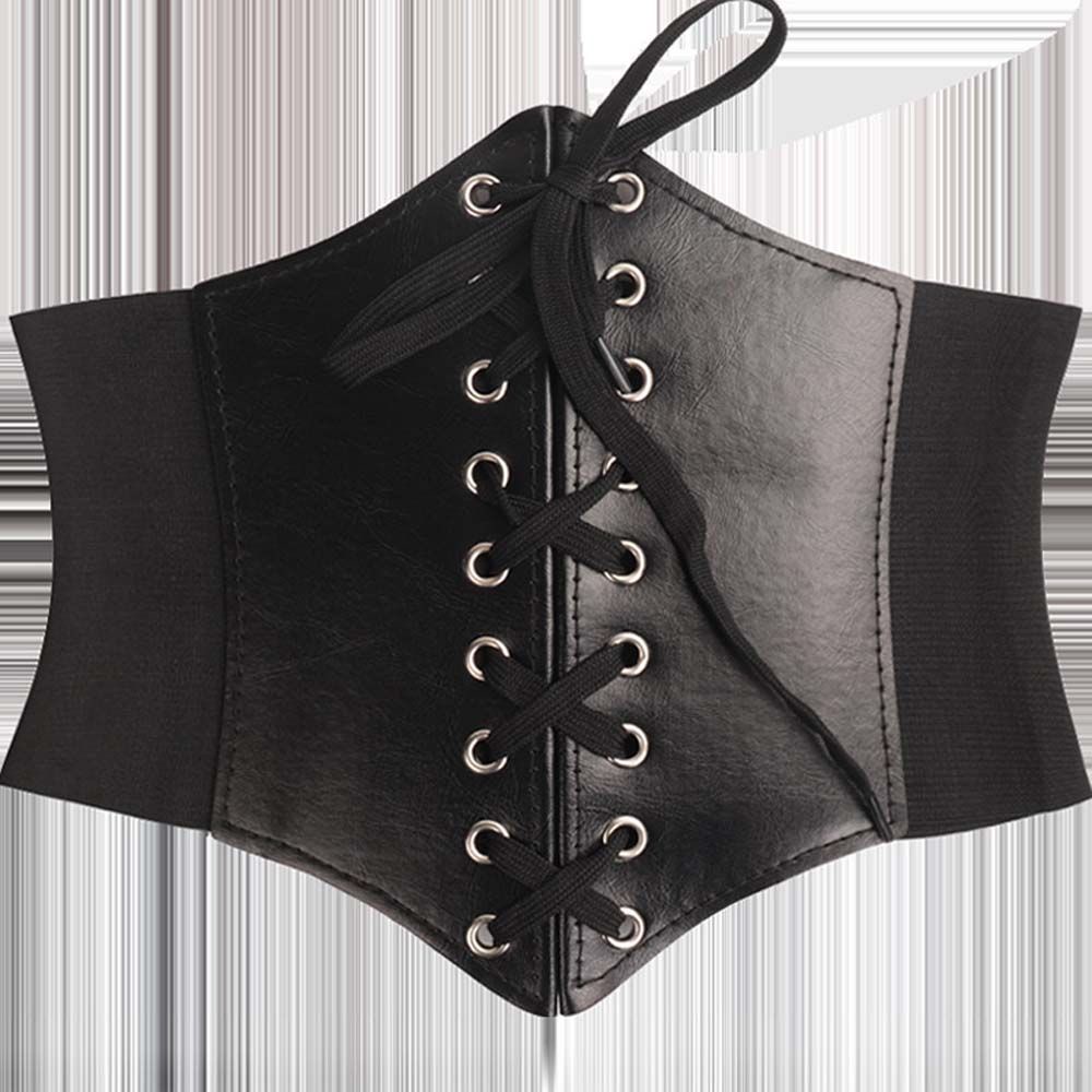 Thắt lưng bản rộng đàn hồi màu nâu/đen/trắng tùy chỉnh thời trang cho nữ