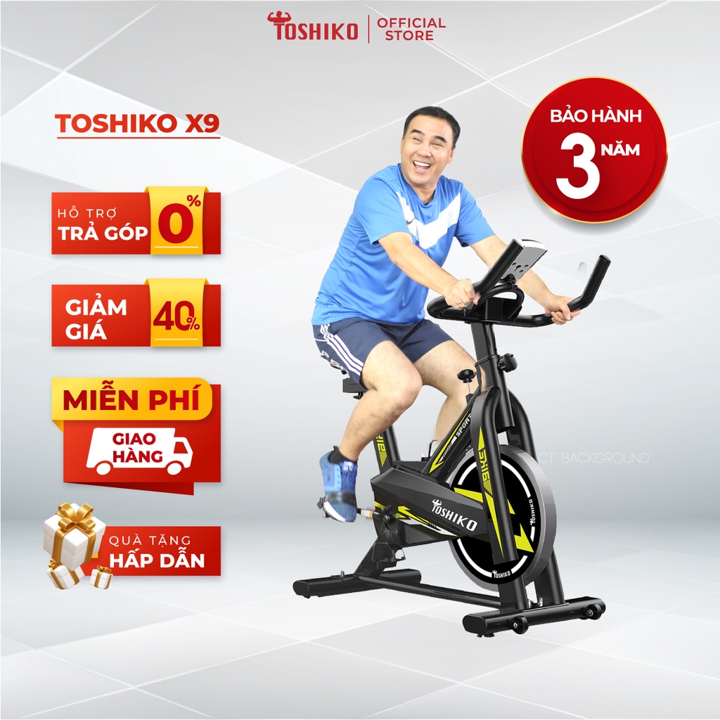 Xe đạp tập thể dục thể thao tại nhà TOSHIKO X9 cao cấp cảm biến nhịp tim hàng chính hãng Bảo hành 3 năm