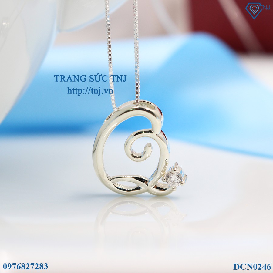 Dây chuyền bạc nữ, vòng cổ bạc nữ theo tên chữ Q DCN0246 Trang Sức TNJ