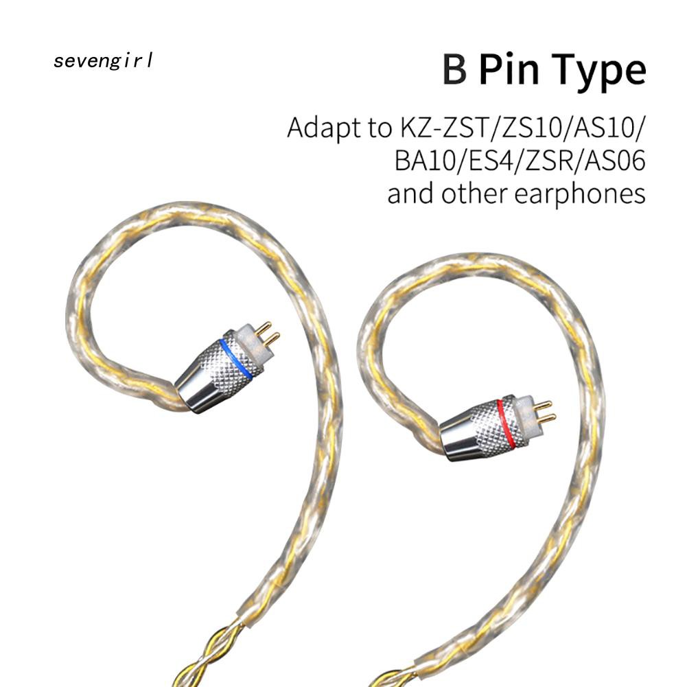 Cáp tai nghe sợi bện 200 lõi pin KZ B/C/MMCX cho ZSN/ZST/ZS10/AS10/ES3