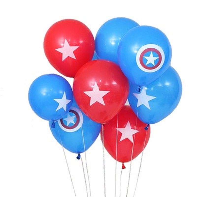 Mới 10 Bong Bóng Cao Su Hình Khiên Captain America