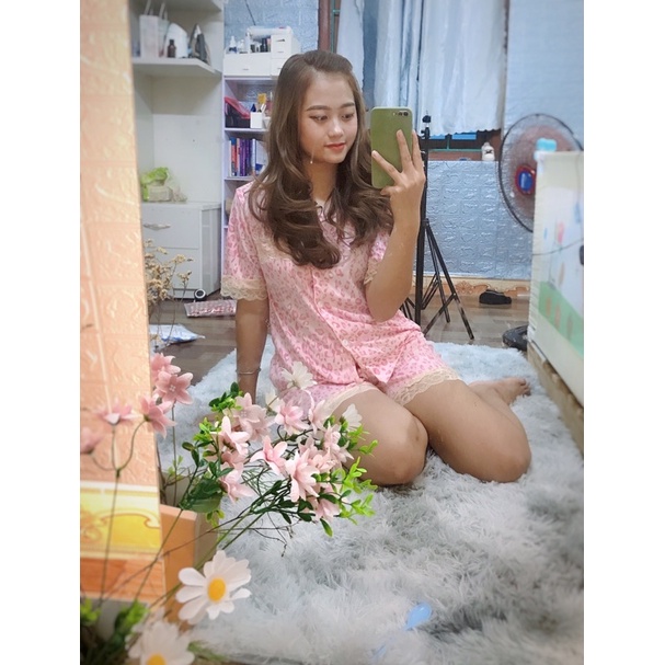 Đồ bộ nữ mặc nhà mùa hè chất cotton thoáng mát,bộ ngủ pijama  hoạ tiết da báo from rộng | BigBuy360 - bigbuy360.vn
