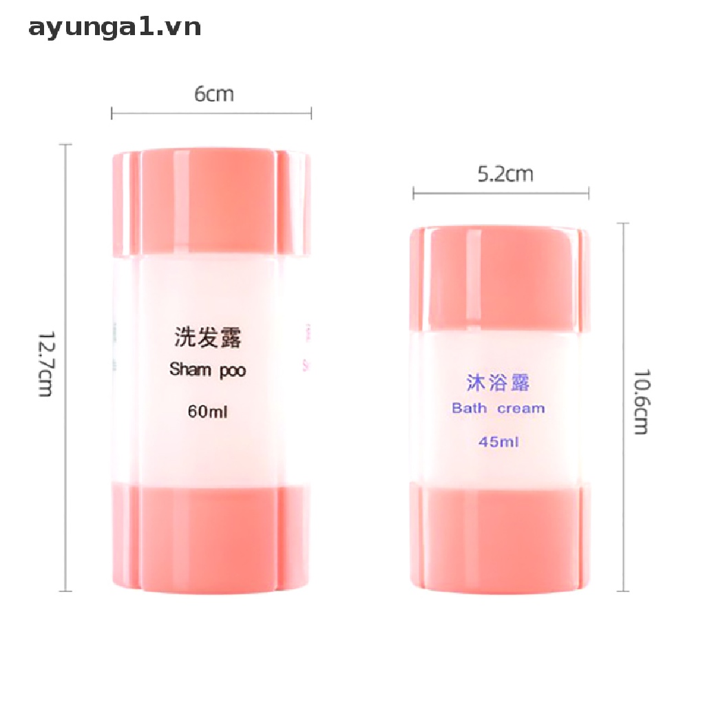 Bộ Chai Chiết Mỹ Phẩm / Dầu Gội / Sữa Tắm 3 Trong 1 Tiện Dụng Khi Đi Du Lịch ayunga1