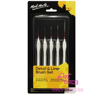 Bộ cọ mont marte detail & liner bmhs0034