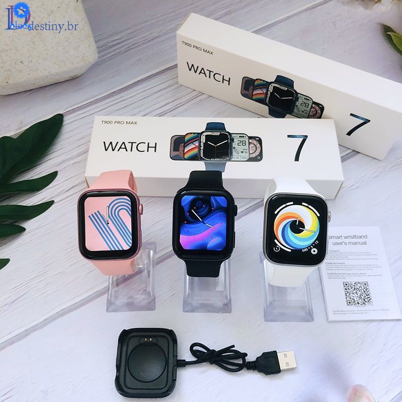 Ban Đầu Đồng Hồ Thông Minh I7 Pro Max Iwo14 T900 Pro MAX Series 7 Cuộc Gọi Bluetooth Thích Hợp Dành Cho Ios/Android Giấc Ngủ máy Đo Nhịp Tim Chống Nước 【Bluey】