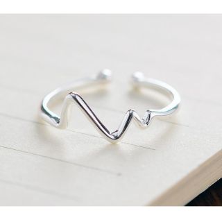 Nhẫn nhịp tim bạc ý s925