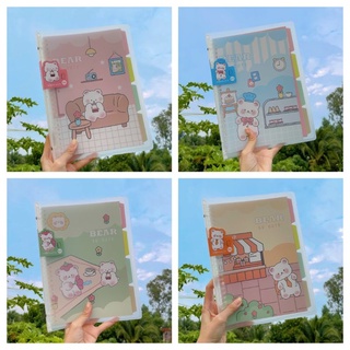 Sổ còng A5 xinh xắn bìa nhựa trong suốt In hình dễ thương