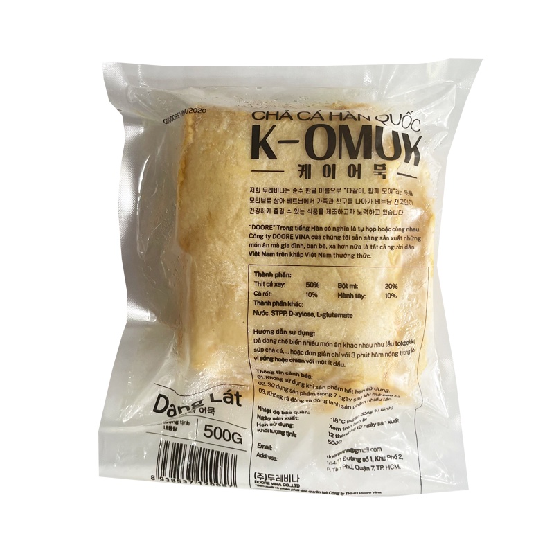 [Tokbokki.com] Chả Cá Lát Hàn Quốc K-OMUK 500g