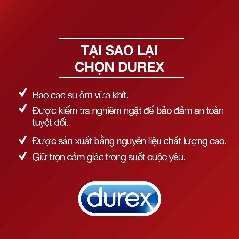 [Combo] 🍄 Bao Cao Su Durex Fetherlite Siêu Mỏng  (Hộp 3 Bao) 🍄 Gel bôi trơn Durex Play 50 ml [HÀNG CHÍNH HÃNG]
