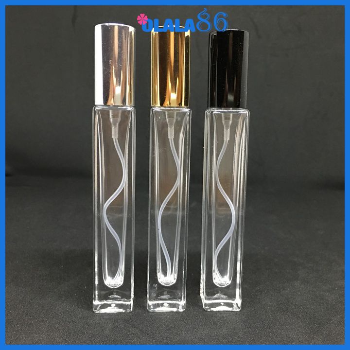 Chai chiết nước hoa trụ vuông dài, dày   10ml, lọ chiết nước hoa thủy tinh đựng dầu thơm nước hoa tiện dụng OLala 86