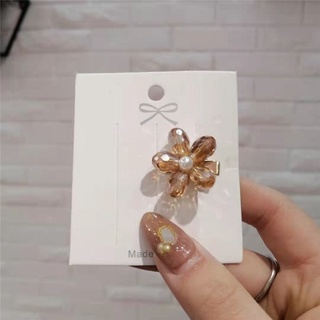 Kẹp Tóc Hình Hoa Đính Đá Pha Lê Phong Cách Hàn Quốc