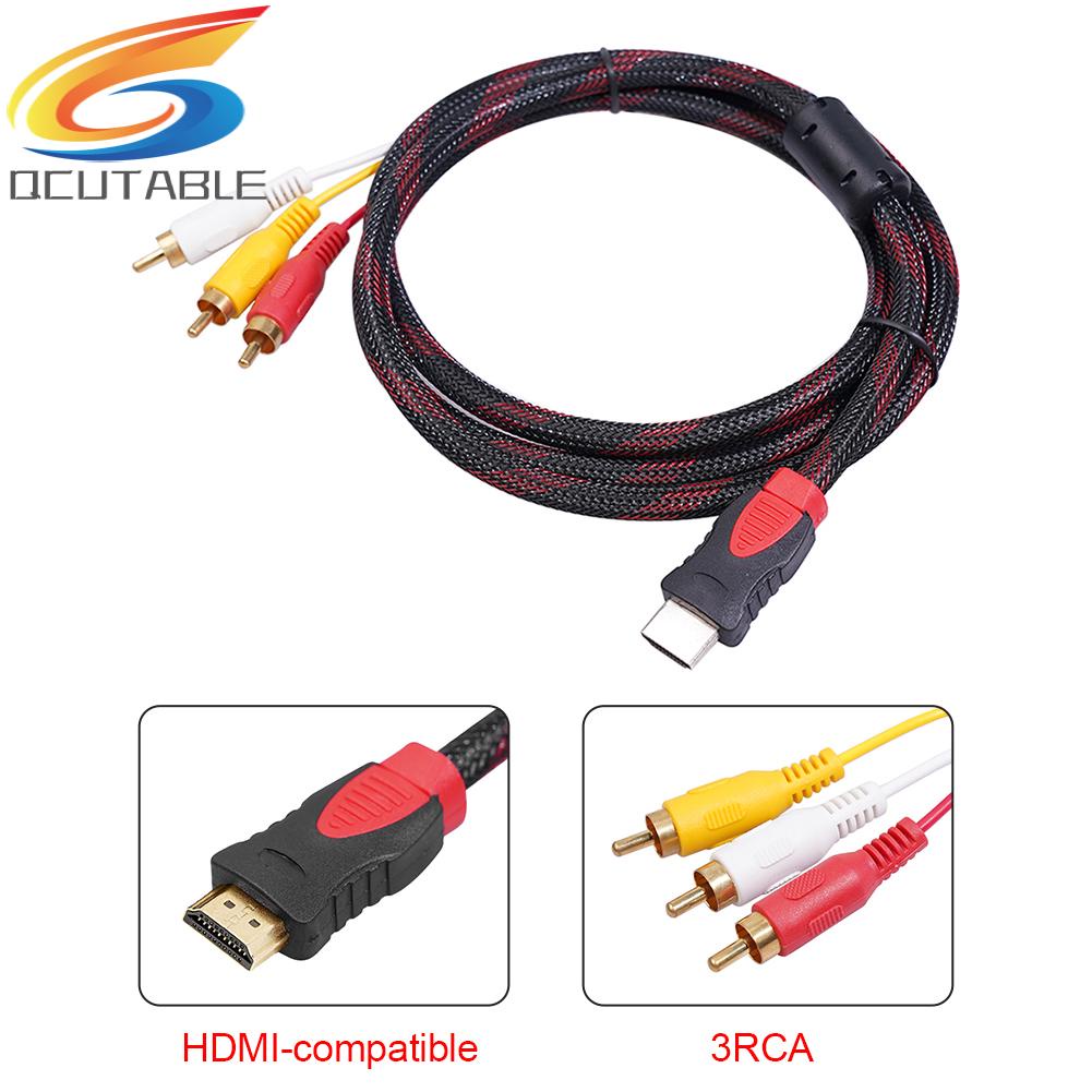 Dây Cáp Chuyển Đổi Hdmi-Compatible Sang 3RCA AV Dùng Cho TV Box