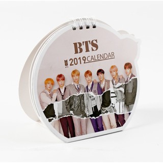 Lịch để bàn 2019 BTS và 7 thành viên hàng chất lượng