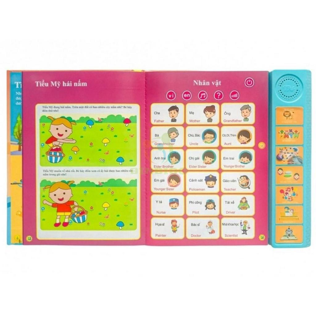 Sách nói điện tử song ngữ Anh Việt nhiều chủ đề giúp bé phát triển trí tuệ toàn diện