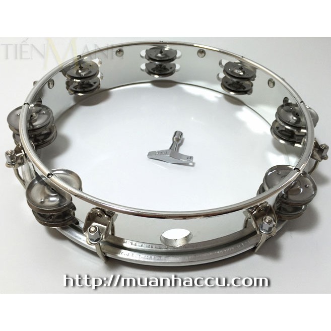 Trống lắc tay - Lục lạc gõ bo Inox Tambourine Yamaha MT6-102A (Trắng)