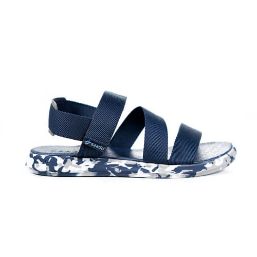 Dép sandal nam SAADO camo xanh navy đi học, đi chơi [HÀNG CHÍNH HÃNG]