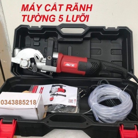 Máy cắt rãnh tường ACZ công suất cao 4800W tặng kèm 5 lưỡi cắt tiện dụng