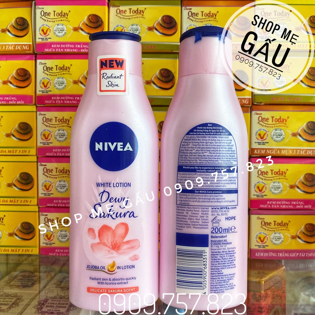 Dưỡng thể nivea hoa anh đào 200ml