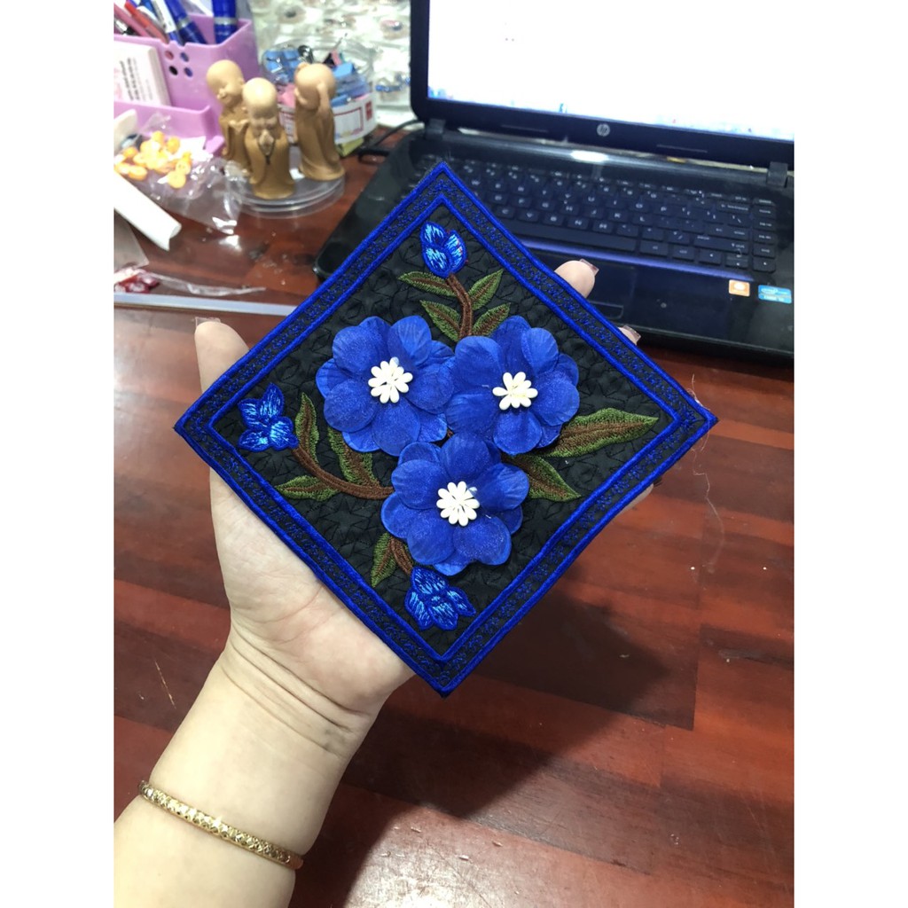 tấm vuông hoa 14cm xinh xắn