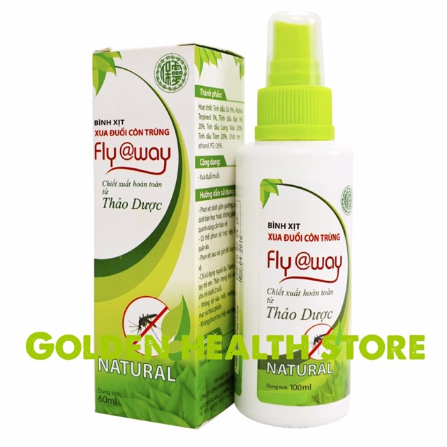 Bình xịt Fly@way chống muỗi, tinh chất sả