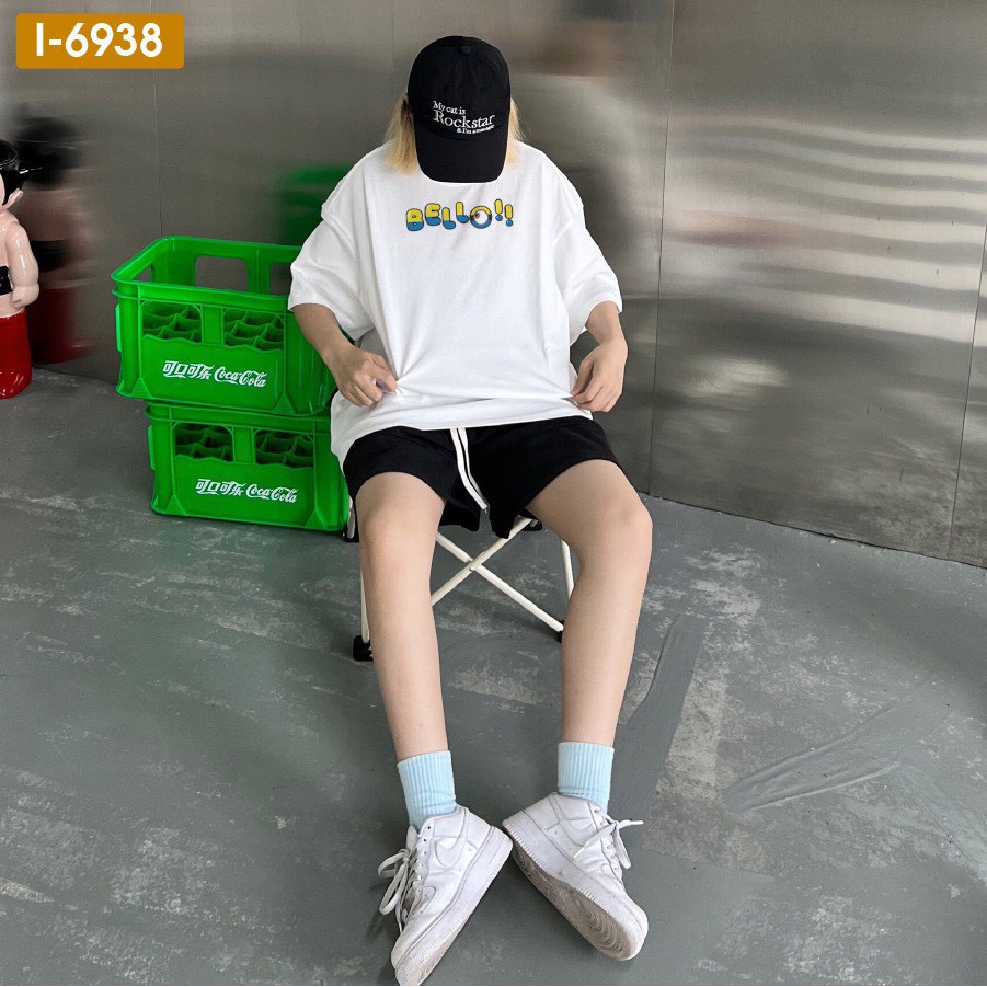 Áo Thun Unisex Nam Nữ Minion BELLO Cổ Tròn Cotton mềm