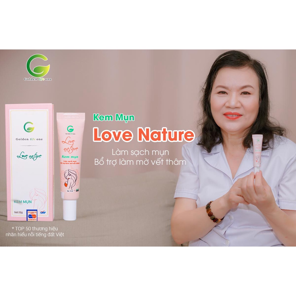 [HÀNG CAO CẤP-CHÍNH HÃNG] KEM MỤN LOVE NATURE TỪ GOLDEN LIFE ONE: HỘP 1 TÚP 15G | BigBuy360 - bigbuy360.vn